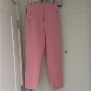 Zara Light Beige High-Waisted Trousers